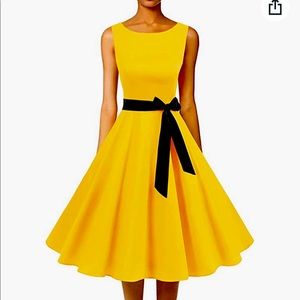 Yellow Iconic Retro Dress